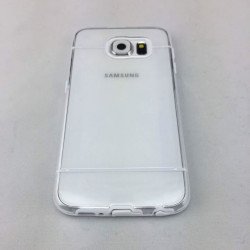 Samsung Galaxy S6 Transparent Gummy Hybrid Case (White)